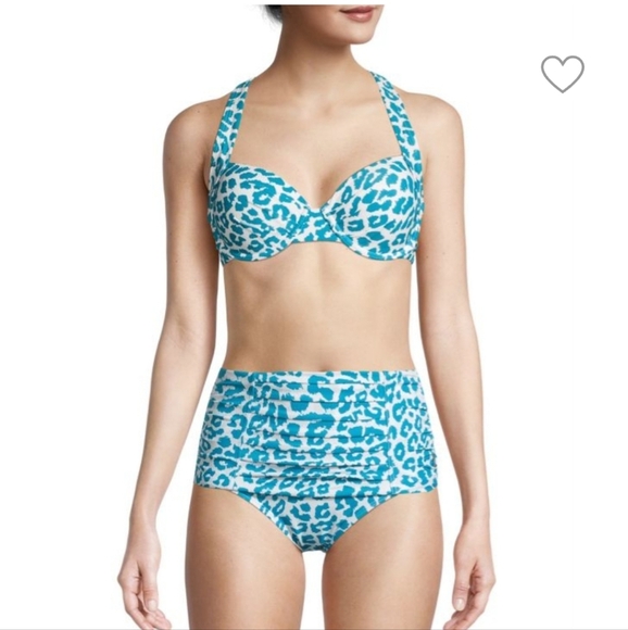 P1. NWT CALVIN KLEIN PRINTED UNDERWIRE BIKINI TOP SIZE XS - Picture 2 of 6